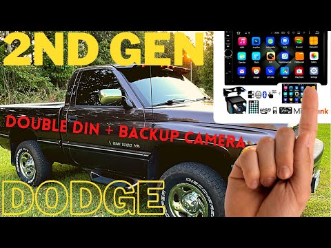 Installing a Touchscreen Double Din Stereo + BACKUP Camera in a 2nd Gen Dodge Ram (Sound Storm Sub)