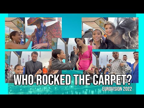 Fashions for the #Eurovision2022 Turquoise Carpet Opening Ceremony