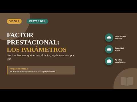 V4 Parámetros legales del factor prestacional 2026