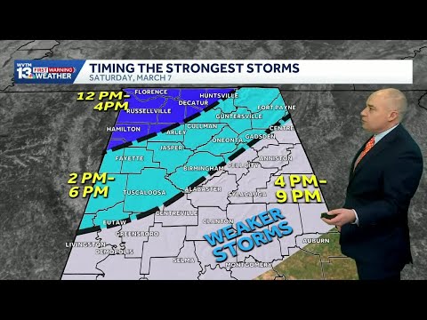 Tracking Storms: Alabama's weekend weather forecast brings a risk of severe storms, more next week