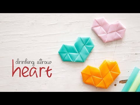 DIY Straw Hearts