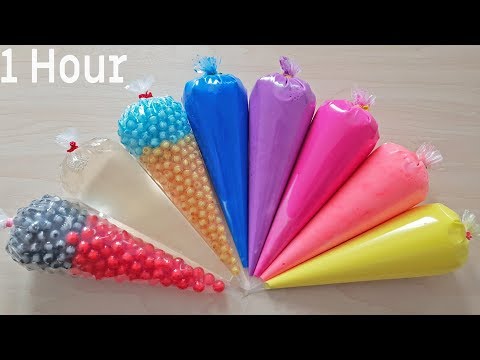 Slime 1 Hour - Making Slime with Piping Bags