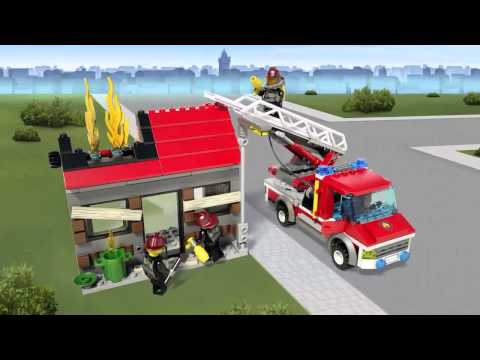 Vidéo LEGO City 60003 : L'intervention du camion de pompier