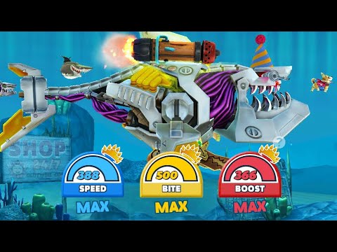 Robo Shark Unlocked | Max all - Hungry Shark World Full Gameplay HD | Hungry Shark  Mod |