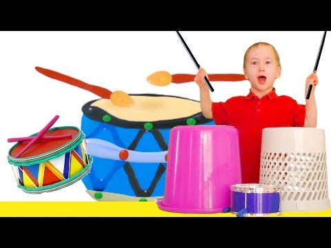 Musical Instruments Sounds for Kids – Kid plays DRUMS | MusicMakers Episode - From Baby Teacher
