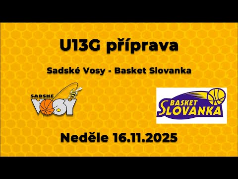 2025-26 U13G Sadské Vosy - Basket Slovanka