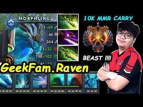 Geekfam Raven [Morphling] 10K MMR BEAST CARRY Durant No Mercy Dota 2 pro Gameplay