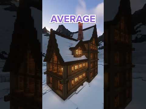 Noob vs average vs expert Minecraft snowy house