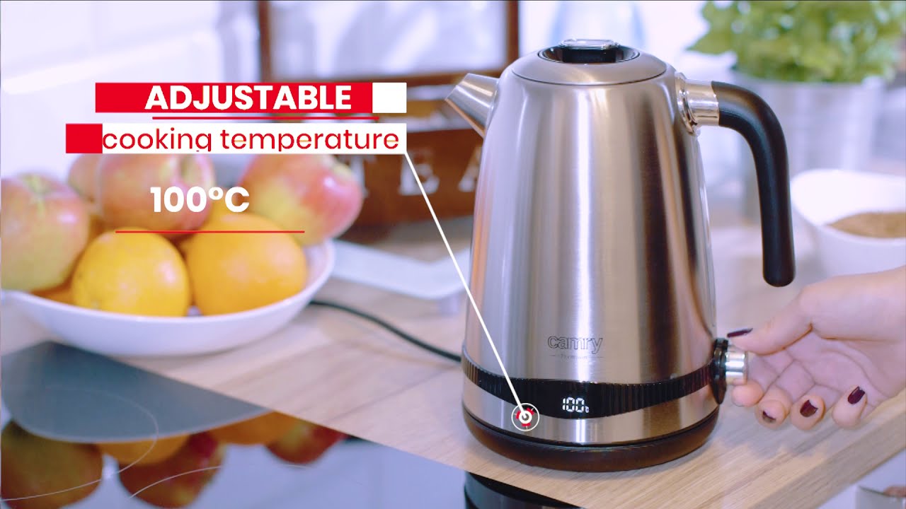 Camry CR 1291 & Adler AD 1295 Stainless Steel 1,7L kettle with LCD display & temp. regulation