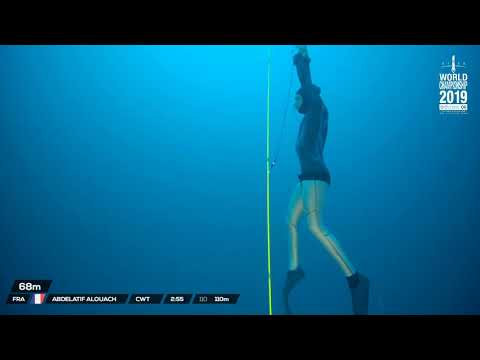 AIDA Depth World Championship Villefranche-Sur-Mer 2019 - Abdelatif Alouach - CWT 110m