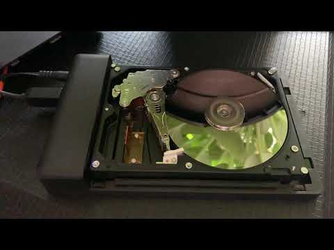 7200rpm Hard Drive running without the cover