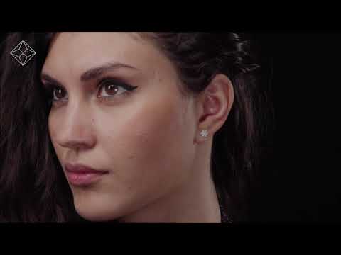 NDH5244Y - 0.50ct Lab Diamond Flower Cluster Earrings in 9K White Gold