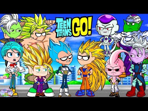Teen Titans Go! vs. Dragon Ball Goku and friends! Cartoon Character Swap - SETC