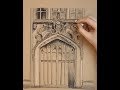 OXFORD DOOR TIME LAPSE DRAWING GATHERING OF LINES
