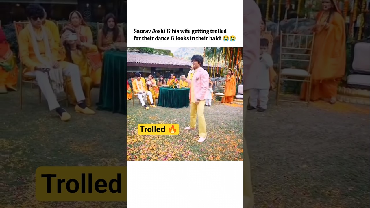 Sourav Joshi & Avantika bhatt trolled 😭 haldi dance 😭 #bollywood #souravjoshi #wedding #viral #shadi