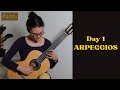 Day 1 Carlevaro Arpeggios The Ultimate Right Hand Workout Classical Guitar Technique Week