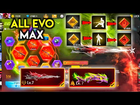 Evo M1014 Full Max, Evo M60 Full Max | new evo vault event | free fire new event | ff new event 