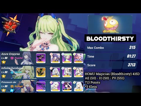 [HI3 SEA] [Ex Abyss Redlotus 415D] HOMU Magician (Blood) - AE (S0) IO (S0) PV (SS1) - 713 Points