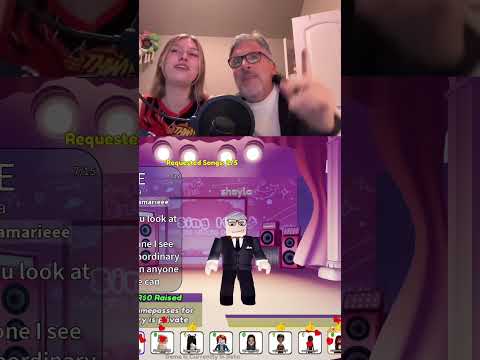 Sing it with my DAD! VID OUT NOW!! (Roblox Karaoke) #roblox #robloxvoicechat #karaoke