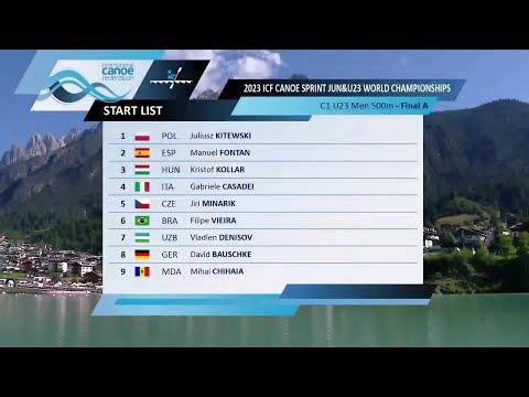 Men C1 U23 500m Final A / 2023 ICF Canoe-Kayak Sprint Junior & U23 World Championships Auronzo Italy