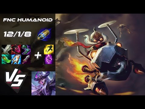 Fnatic Humanoid MID Corki vs Syndra - EU Challenger Patch 14.6