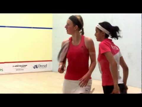 US Open 2012 Squash 4-Nour el Tayeb (Egypt) v. Alison Waters (England), Game 4 video by Sarah Cortes