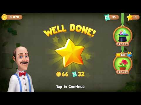 Gardenscapes Level 1770 With No Boosters - Bonus Scene With Austin