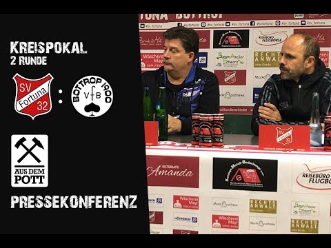 Pressekonferenz nach dem Kreispokalspiel gegen VFB Bottrop | SV Fortuna - VFB Bottrop 2:0