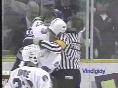 Sharks - Maple Leafs scrum 5/10/94 playoffs