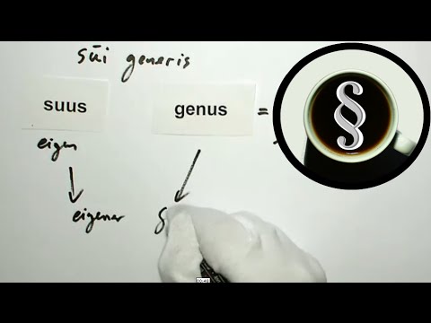 Latein im Recht: sui generis