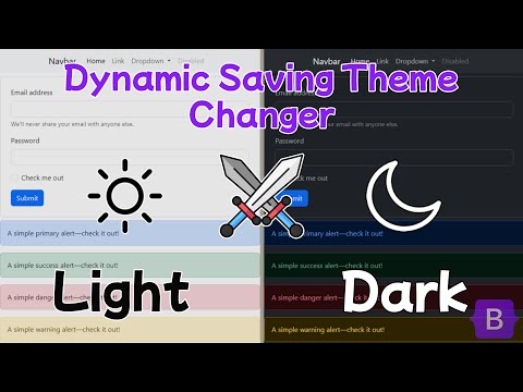 Dynamic Auto-Saving Light/Dark Switch with Bootstrap, JavaScript, and LocalStorage