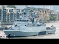 German Warship Braunschweig F260 Leaving London Playing Star Wars Darth Vader S Imperial March