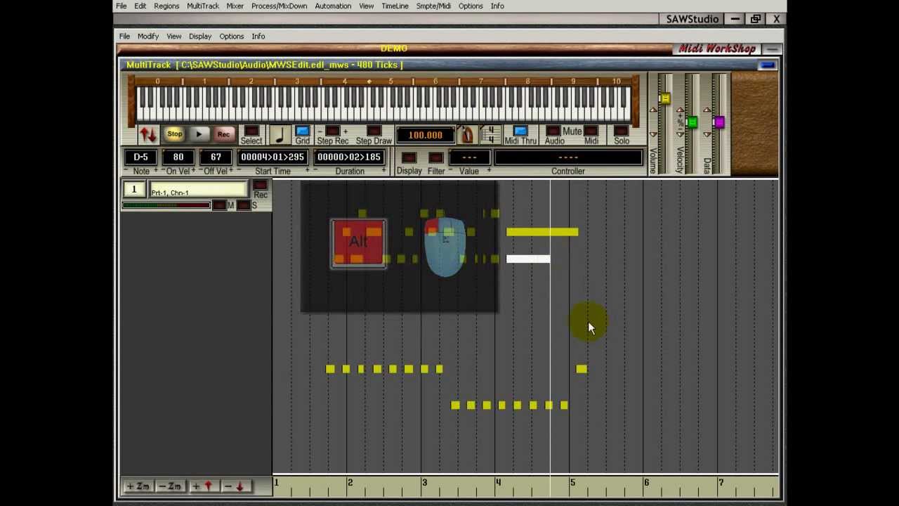 Midi WorkShop - Editing Notes
