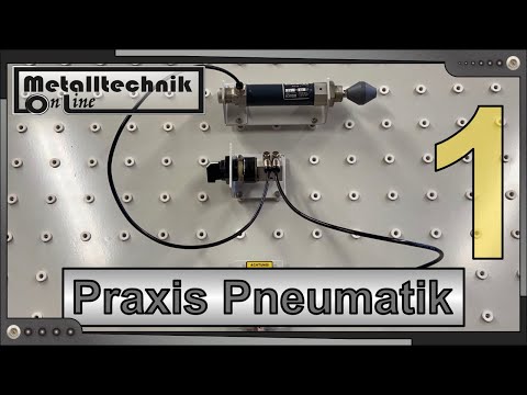 Practical Pneumatics 1 - Planning and building a circuit with a 3/2-way valve and single-acting c...