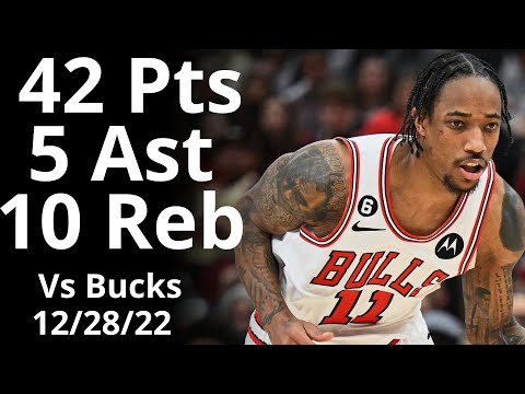 DeMar DeRozan 42 Pts 10 Reb 5 Ast vs Bucks Highlights