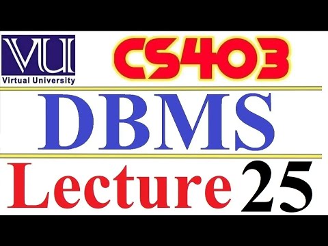 CS403  DBMS Lecture  25 VU short  lecture SQL commands