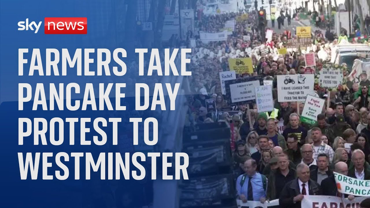 Hundreds of farmers demonstrate against changes to inheritance tax