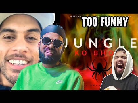 THIS IS FUNNY AF !!!! #reaction Nawaj Ansari & Jhapali$H - JUNGLE KO BHOOT