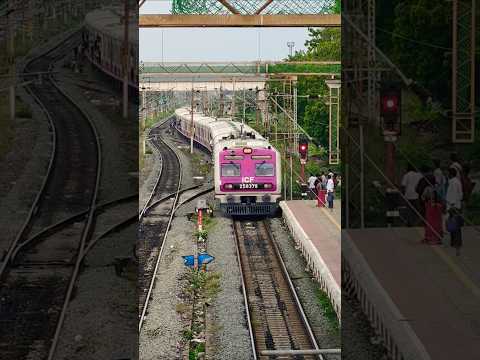 💥 Mass Entry of Pink 💓 Face ICF EMU Train 🚂🇮🇳🔥 #shorts #short #trending #indianrailways