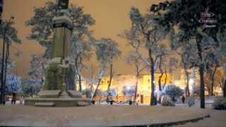 preview picture of video 'Puglia - Fasano sotto la neve 31 dicembre 2014 - scorci notturni'