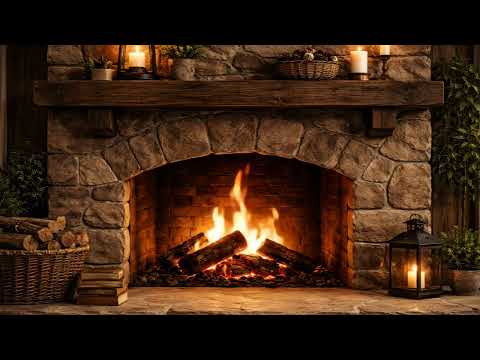 Midnight Jazz by the Rustic Hearth 🔥 Cozy Fireplace & Sophisticated Ambience ✨