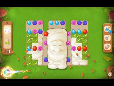 Gardenscapes level 16 no booster (17 moves)