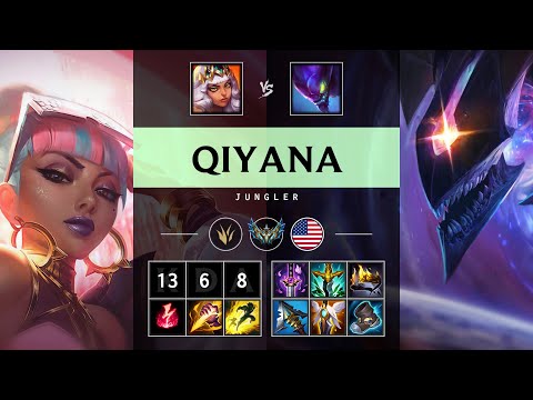 Qiyana Jungle vs Kha'Zix: Rampage - NA Challenger Patch 14.24