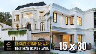 Video 3D Desain Rumah Mediteran 3 Lantai Bapak Candra - Jakarta