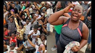 Beautiful to see! EndSars Protesters Burst Into Tears While Praying For Nigeria This Morning