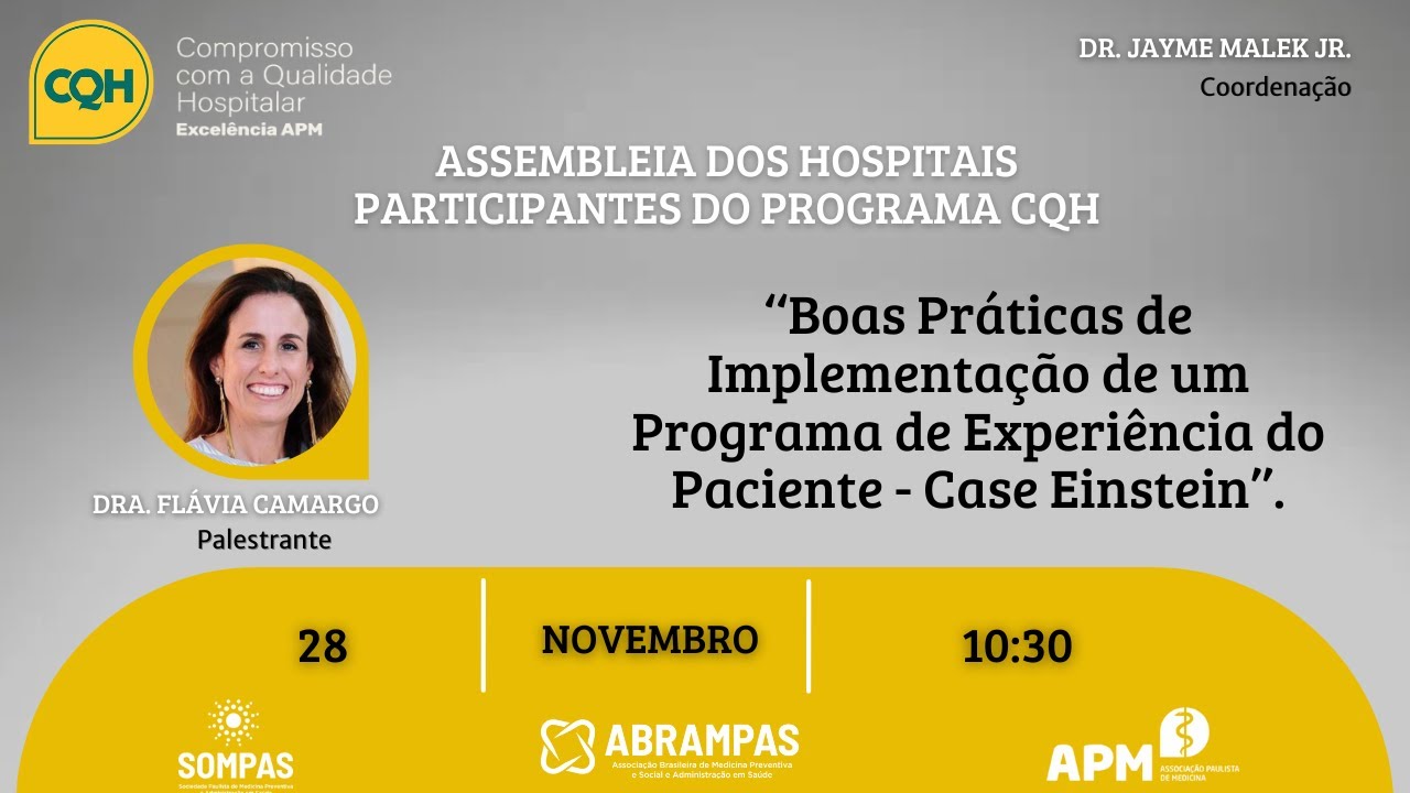 Assembleia dos Hospitais Participantes do Programa CQH  - 28/11/2024