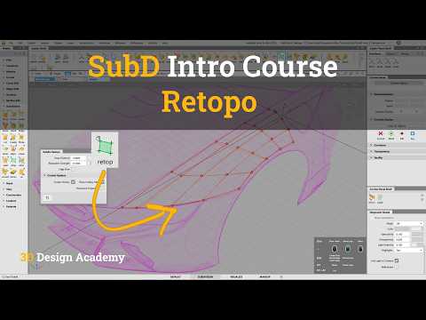 Autodesk Alias Tutorials, SubD Intro 21 - Retopo