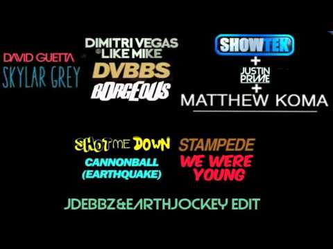 Guetta Vs. DVBBS Vs. Dimitri Vegas Like Mike - Shot Me Down / We Were Young / Stampede / Cannonball