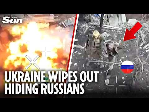 Moment Ukraine troops BLOW UP Russian hideout and capture Putin’s soldiers