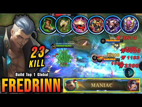 Deadly & Tanky!! 23 Kills Fredrinn Tank Build Almost SAVAGE!! - Build Top 1 Global Fredrinn ~ MLBB